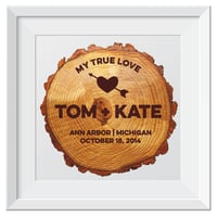 Image 1 of Tree Ring Carving Wedding Print
