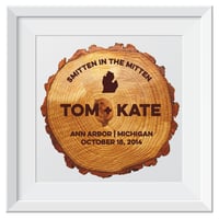 Image 2 of Tree Ring Carving Wedding Print