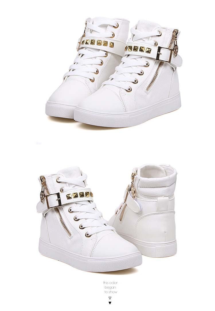 Image of Gold Accented Hi-Top Sneakers (2 colors)