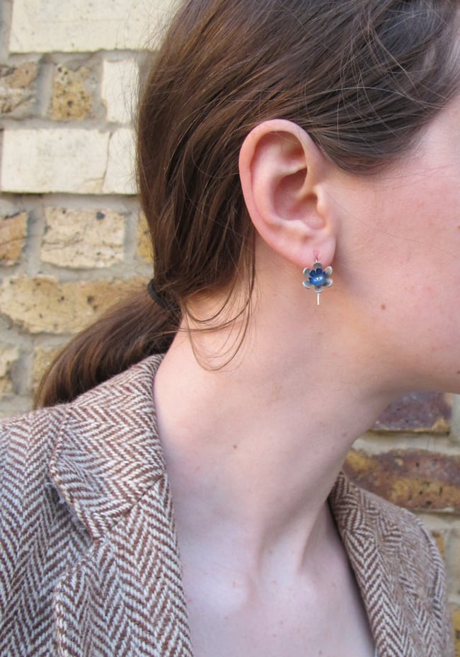 Springtime Spring flower drop earrings