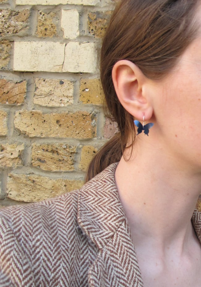 Springtime Butterfly drop earrings