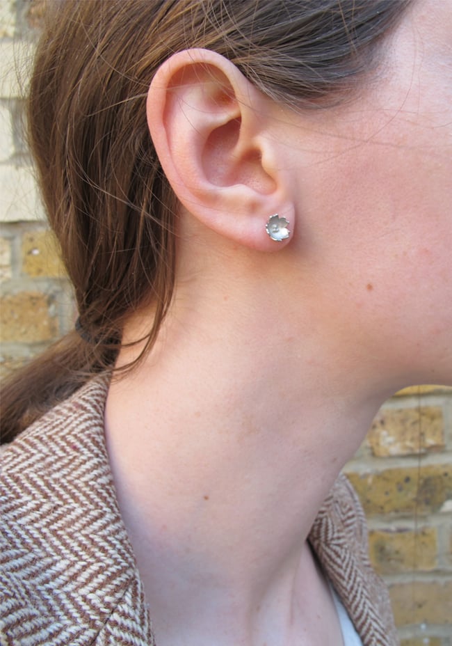 Springtime Wildflower Primrose earrings