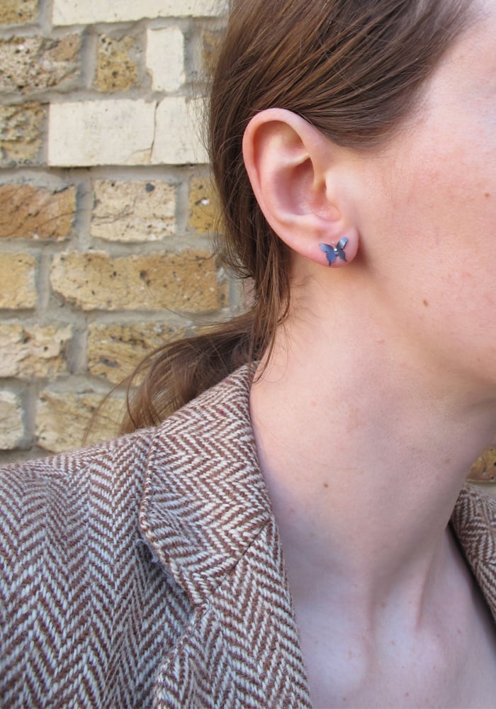Image of Springtime Butterfly stud earrings