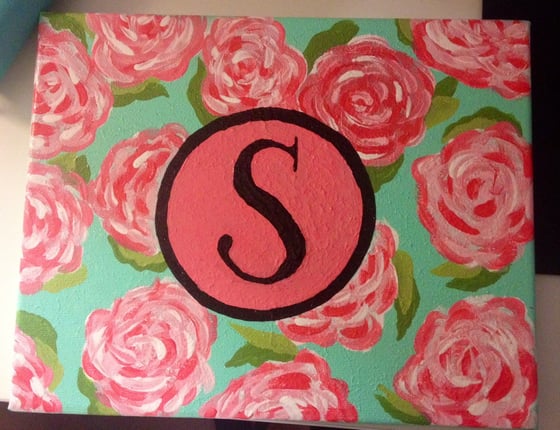 Image of Name/Monogram/Initial Canvas