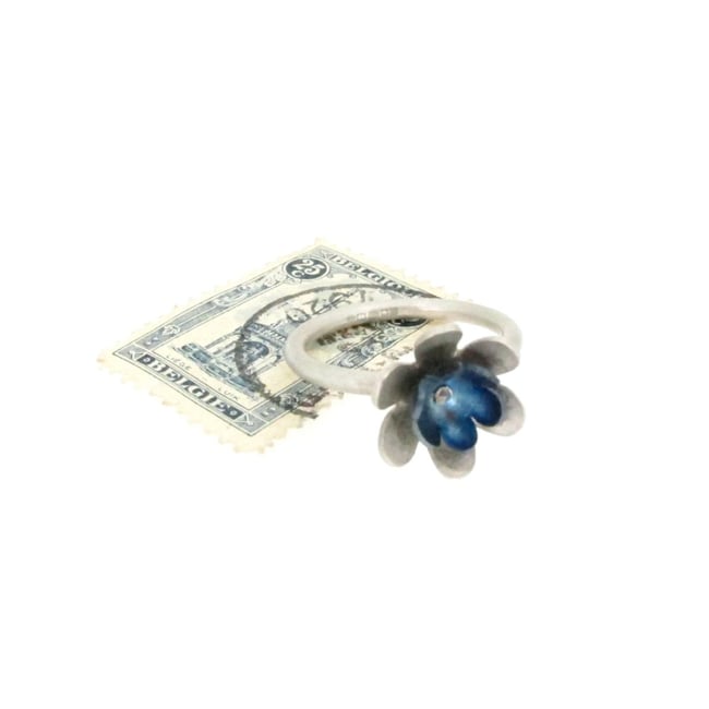 Springtime Double Forget-me-not flower ring