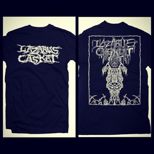 Image of Lazarus Casket album artwork t-shirt