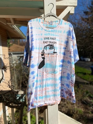 Image of 3XL Live Fast Eat Trash Tie Dye Shirt 3