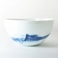 Image 2 of blue and white porcelain bowl