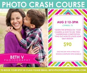 Image of Photo Crash Course Fee-August