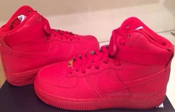 solid red air force ones