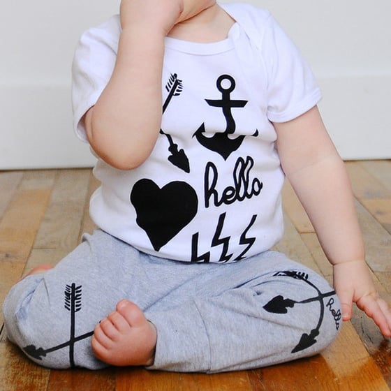 Image of Hello Apparel (Babies & Kids) Arrows Grey Leggings
