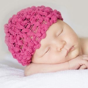 Image of Strawberry Popcorn Newborn Boutique Hat