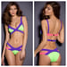 Image of Color Block Bandage Bikini