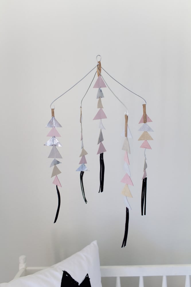 Image of The Leather Triangle Mobile in Josie **NEW COLORS! 
