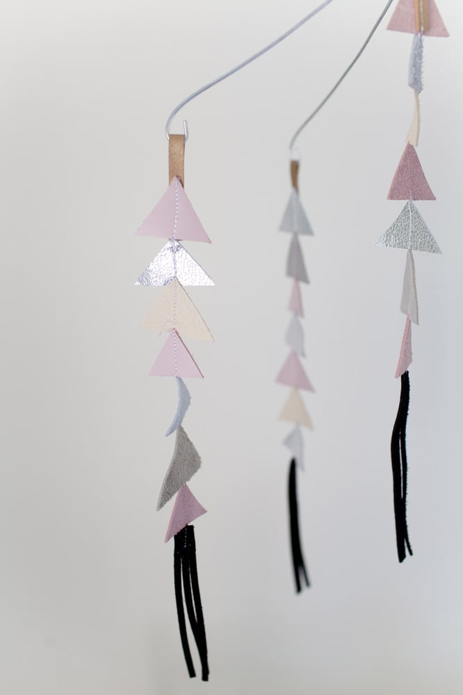 Image of The Leather Triangle Mobile in Josie **NEW COLORS! 