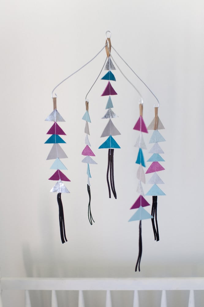 Image of The Leather Triangle Mobile in Francis **NEW COLORS! 