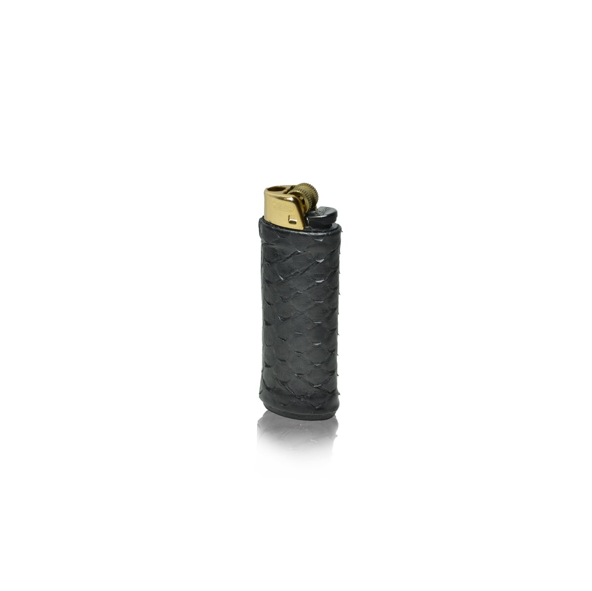 Image of Python gold head BiC lighter