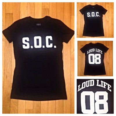 Image of Women's black S.O.C. Loudlife tee