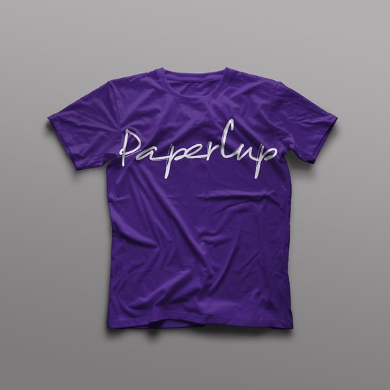 Image of Purple Rush Paper Cup T-Shirt