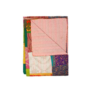 Image of SILK KANTHA THROW 4192 