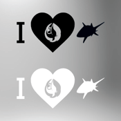 Image of I Love Sharks Sticker