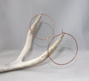 Image of Large Hammered Hoop Earrings