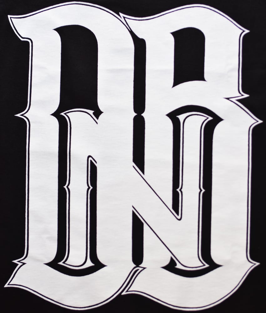 Image of DRUM & BASS T SHIRT "DNB"- BLACK/WHITE