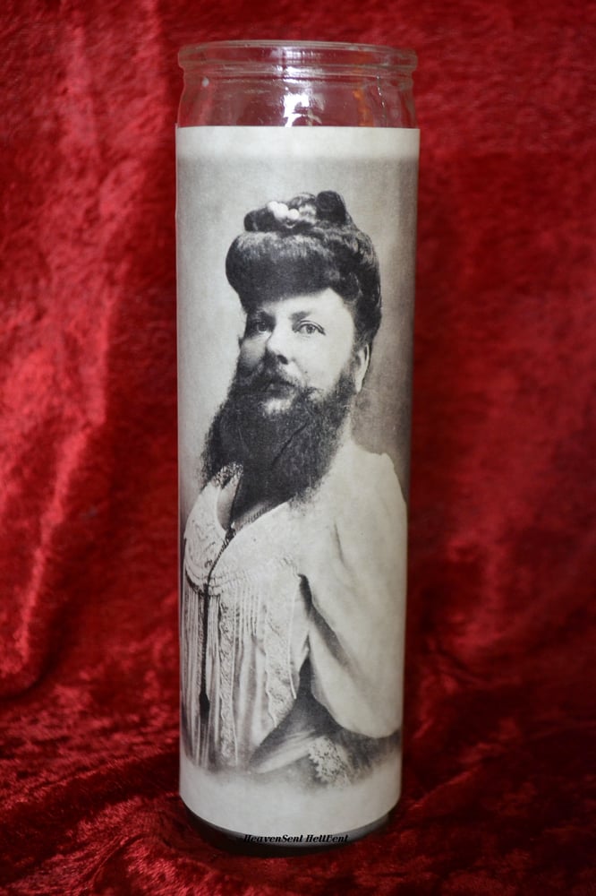 Image of The Bearded Lady Sideshow Saint Candle