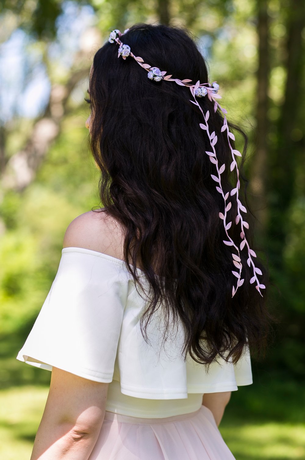 Image of Liberty Rose Garland Pale Lilac, Brown and Pink