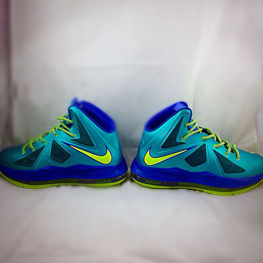 Image of Lebron X "Sprite" Size 5y