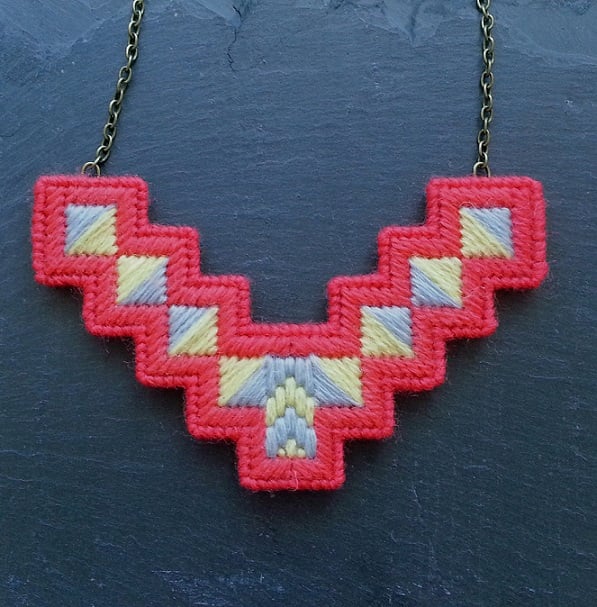 Image of Coral 'Geo' Necklace