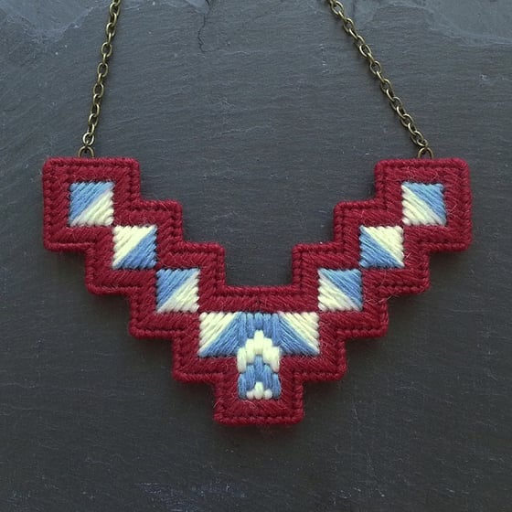 Image of Purple 'Geo' Necklace