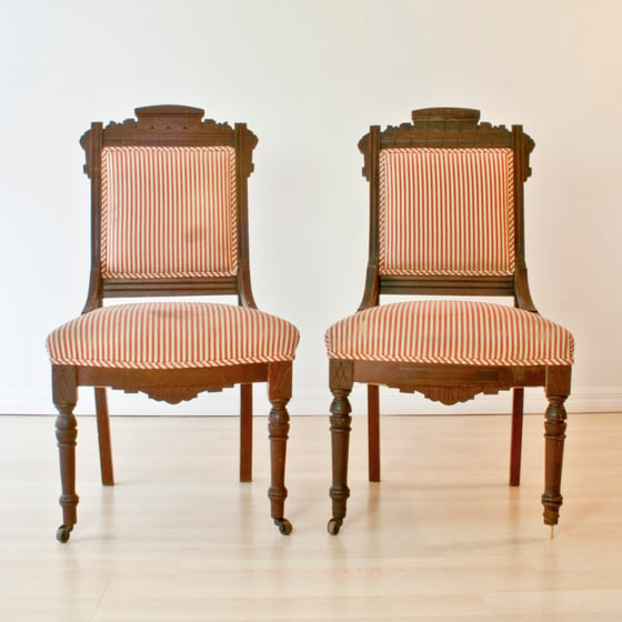 Image of Antique Eastlake Dining Chairs (x2)
