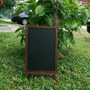 Small Walnut Chalkboard with Stand