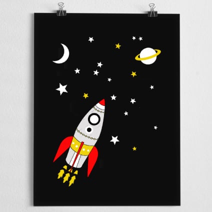 Image of ADVENTURE TO SPACE! print