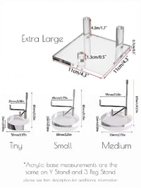 Image 6 of Clear Acrylic Stand for Crystals - Multiple Style/Sizes