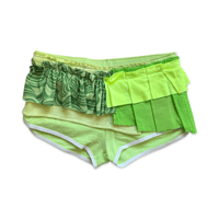 Image 1 of Neon Patchwork Ruffle Shorts