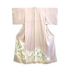 Antique Silk Kimono (Grayed Pink Cranes)