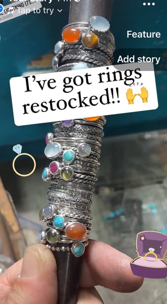 Image of Stacking Ring with stone