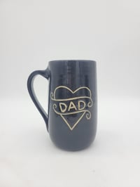 Image 1 of Black Dad Heart Mug 