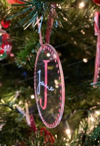 Image 3 of Personalized Acrylic Disc Ornament 