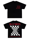 ILLUSION T-SHIRT: BLACK 