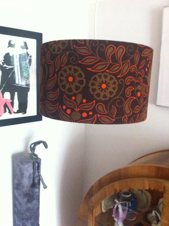 Image of Beautiful Lampshade or Lightshade made from Vintage Fabric