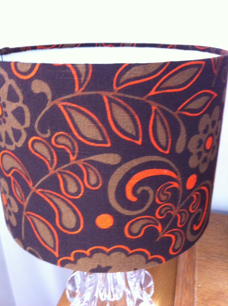 Image of Beautiful Lampshade or Lightshade made from Vintage Fabric