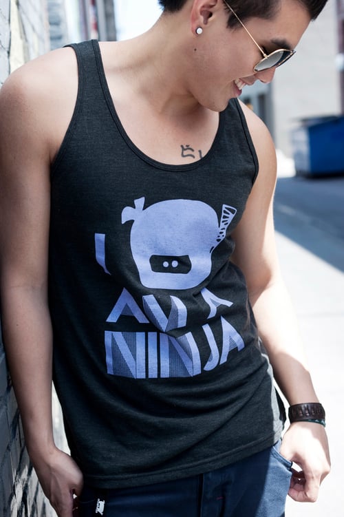 Image of "I Am A Ninja" Unisex Tank (Tri-Black / Lavendar)