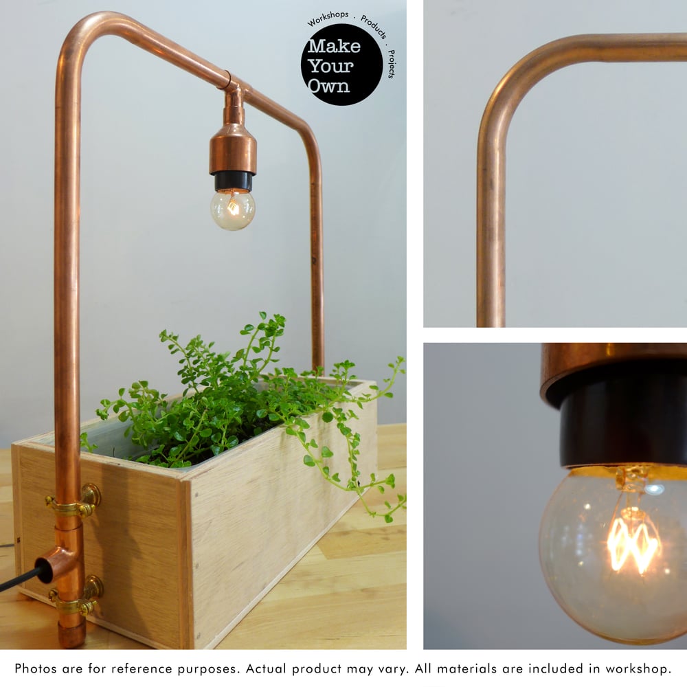Image of Copper Lamp Planter Box
