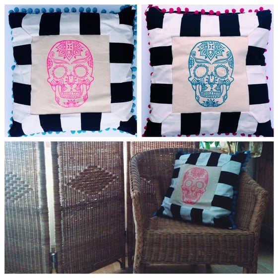 Image of Sugar Skull Cushion Cover