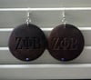 Z Phi B Wooden Earrings