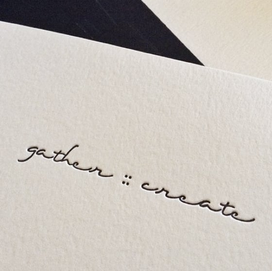 Image of Gather :: Create Letterpress Notebook