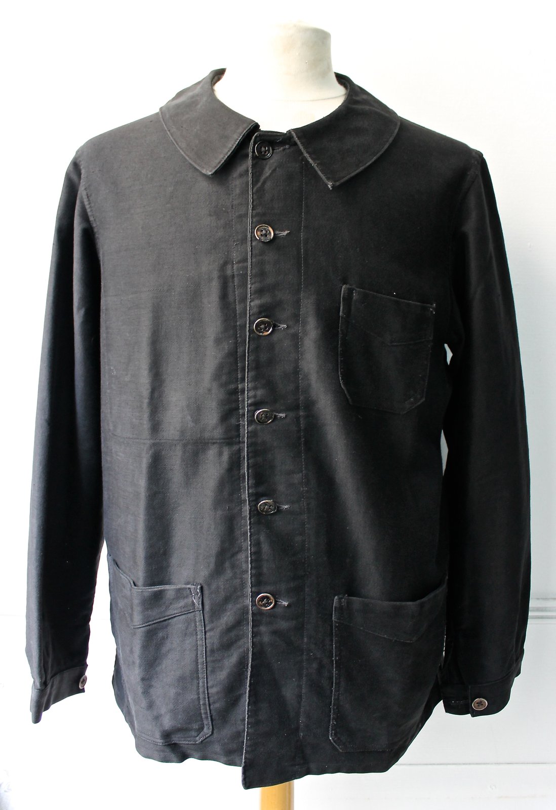 貴重 french black molskin jacket OFF | paulsokolski.com